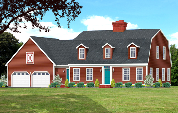 dutch colonial home front elevation